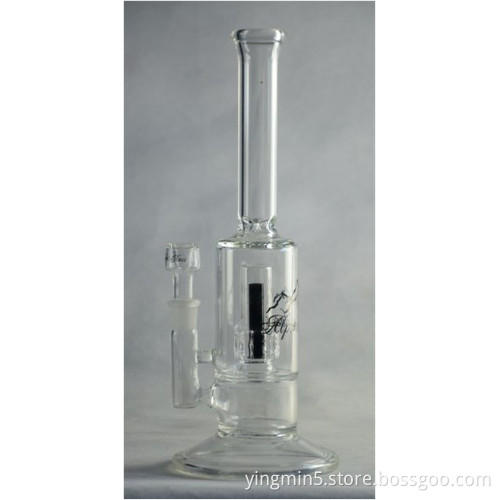 Glass Pipe, Oil Rig Glass Oil Pipe, Glass Smoking Pipe with 1 Perc 14 Inches High (GB-027)